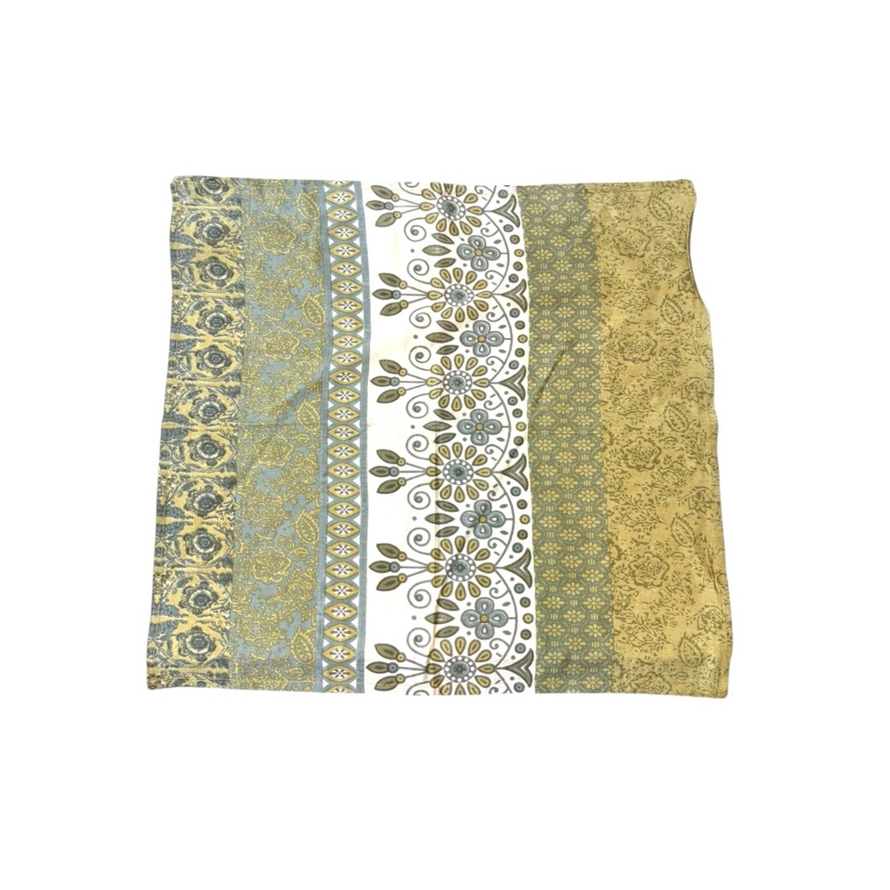 PIER 1 IMPORTS SET OF 5 BLOCK PRINT COTTON NAPKINS‎ 20” X 20”